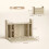 Homcom HOMCOM Wall Mounted Table w/ Space Saving Storage Compartments, Oak 3