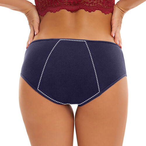 Women's Cotton Menstrual Period Briefs 3-Pack 2