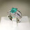 Sterling Silver Green Paraiba Zircon Ring Size 8 2