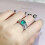 Sterling Silver Green Paraiba Zircon Ring Size 8 3