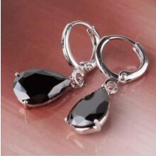 925 Silver Drop Earrings with Cubic Zirconia for Women