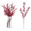 Artificial Red Berry Stems Holiday Decor 6 Pcs 2