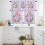 Easter Kitchen Curtains and Valances Set Pink Purple Plaid 3