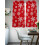 Snowflake Sheer Curtains Red White 52x72 in Light Filtering 4