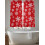 Snowflake Sheer Curtains Red White 52x72 in Light Filtering 5
