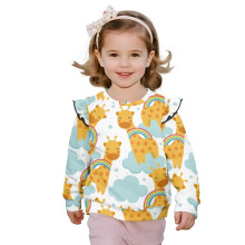 Rainbow Giraffe Sweatshirt for Toddler Girls Long Sleeve