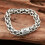 Sterling Silver Men's Bracelet S925 One Size 3
