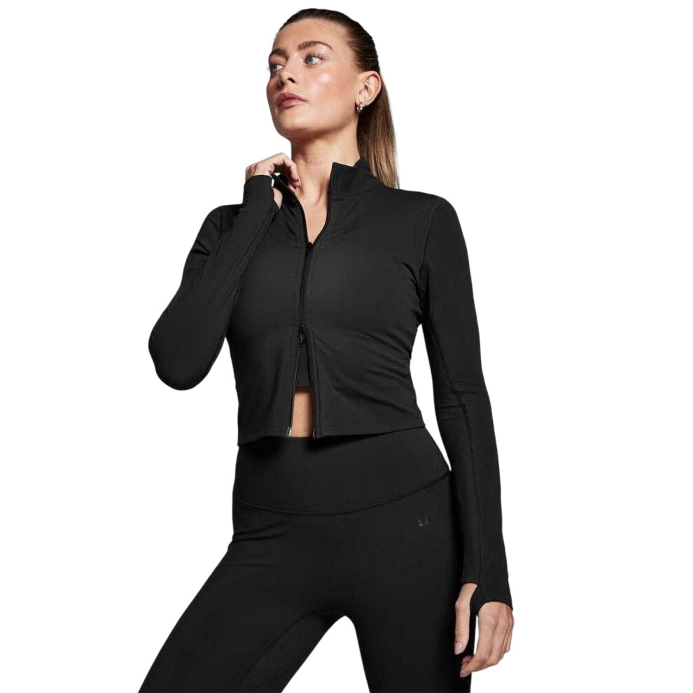 Myprotein (8 Uk, Black) Womens/Ladies Tempo Plain Running Jacket