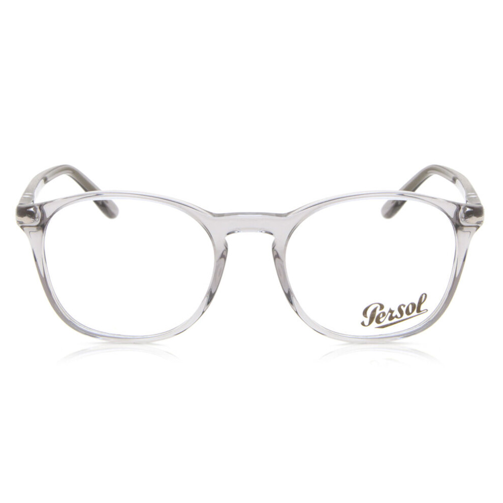 Persol Men's Grey Po3007v 309 Man Optical Frames Acetate Transparent Squared Normal - Image 3