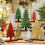 Ensemble de 8 sapins de Noël rustiques en bois 6