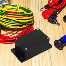 Black Plastic Weatherproof Junction Box for Outdoor Use