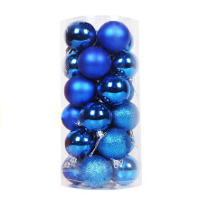 Christmas Ball Set Navy Blue Shatterproof 24 Pieces