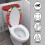Weihnachtsmann-Toilettensitz und Spülkastendeckel-Set, 2er-Pack, Sterne 3