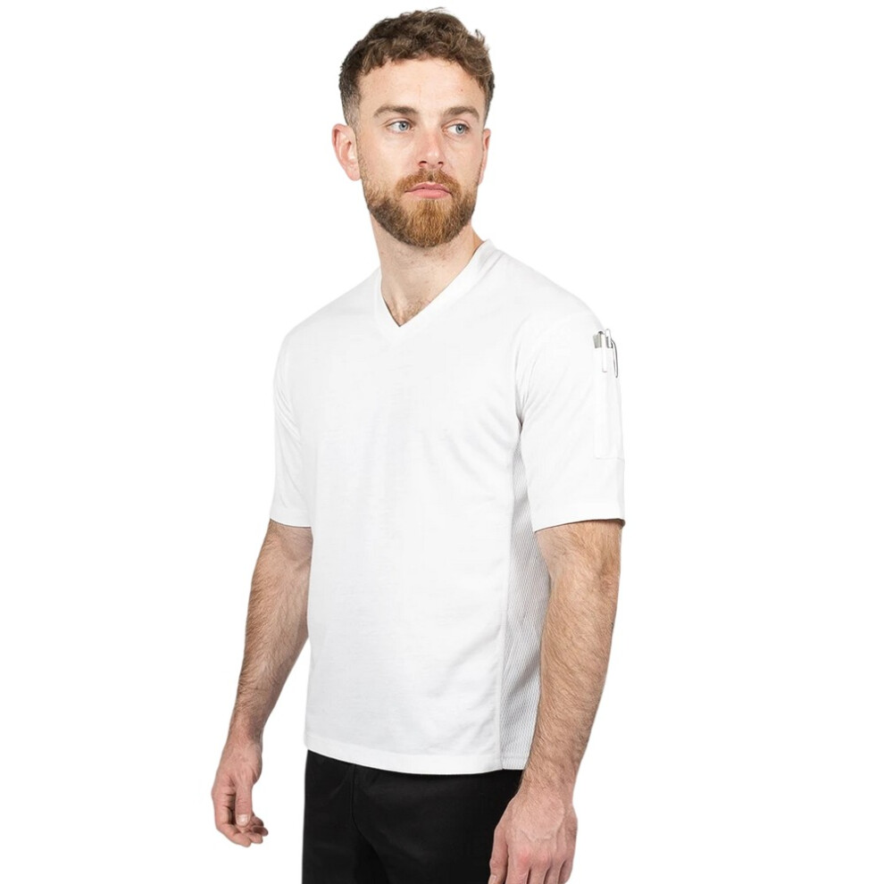 (M, White) Dennys Unisex Adult Stay Cool Chef T-Shirt 5063918708050