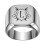 Stainless Steel Initial Ring A-Z Silver Size 6 1