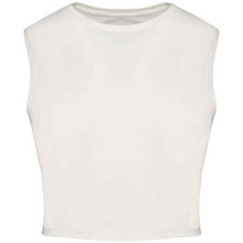 (M, Ivory) Native Spirit Womens/Ladies Faded Cropped Tank Top