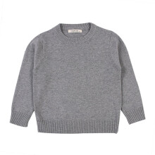Knit Sweater for Toddlers Long Sleeve Round Neck Solid