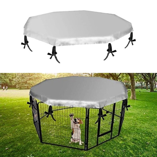 Dog Playpen Cover 8 Panel Adjustable Indoor Outdoor 2