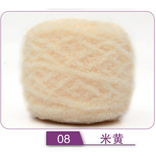 Coral Fleece Yarn Beige 1 Roll Soft Plush