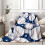 Blue Baseball Plush Flannel Throw Blanket 50x60 inches 1