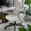 Bürostuhlbezug mit Blumenmuster (Schmetterling, Blatt) – weich 2