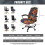 Stretch-Bürostuhlbezug mit Boho-Blumenmuster, Größe S 7