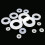 White Nylon Washers Assortment Set M2-M8 500 pcs 2