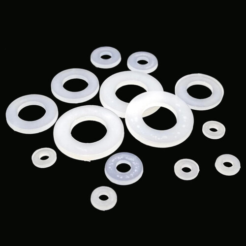 White Nylon Washers Assortment Set M2-M8 500 pcs 1