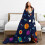 Παιδική Κουβέρτα Space Throw Λούτρινη Fleece Σκούρο Μπλε 40x50 Ίντσες 8