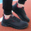 Men's Running Sneakers Leather Lace-Up Wide Width Extra 2