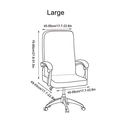 Housse de chaise de bureau extensible en spandex, taille universelle, 1 pièce 2