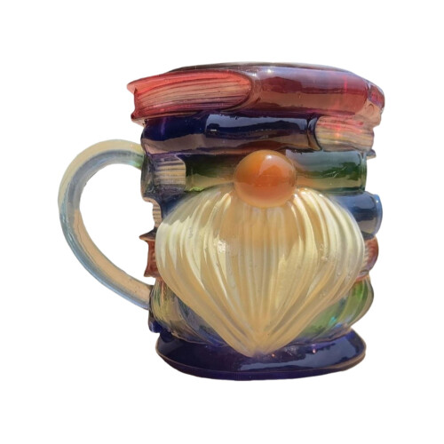 Bemalter Buchbecher, handgefertigt, stapelbar, 3D-Kaffeebecher 1