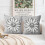Housses de coussin Daisy grises et blanches 40 x 40 cm (lot de 2) 5