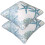 Fodere per cuscini da spiaggia costiera, set da 2 pezzi, 18x18 cm, conchiglie marine 3