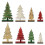 Ensemble de 8 sapins de Noël rustiques en bois 2