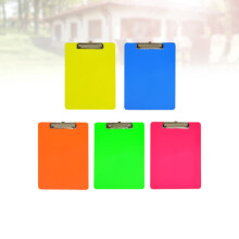 Red Plastic Clipboard for Shop Use 12.6 x 8.9 x 0.4 in 5 pcs