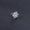 Zirconia Nose Studs Bone Shape Flower Snow Stainless Steel 7
