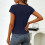 Γυναικείο Μπλούζα με V-Neck, Ελαφρύ, Ελαστικό, Casual 4