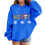 Royal Blue Kids Hooded Pullover Sweatshirt Long Sleeve Size 1