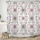 Mizhona Boho Duschdraperi Rosa Blommig Polyester 72x78cm 3