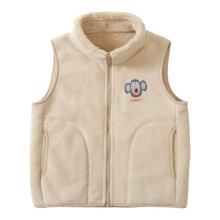 Khaki Fleece-Lined Sherpa Vest for Kids 1 Pack