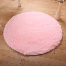 DODOING Purple Shaggy Rug Round 40 Inch Anti-Slip