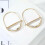 Green Crystal Semi-Circle Earrings Glass White 1