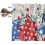 4th of July Kitchen Curtains Set with Valances Blue Red 5