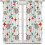 Mid Century Modern Curtains Retro Stars Pattern 2-Panel 2