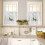 Ensemble de rideaux de cuisine Forest Wolf, pin blanc et gris Wolf24 4