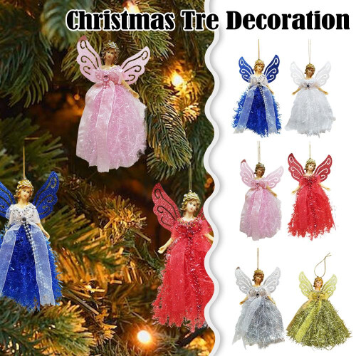 Silver Wing Angel Christmas Tree Pendant Ornament Handmade 2