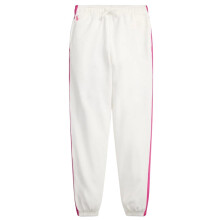 (6 Years, White/Pink) Ralph Lauren Girls Cotton Embroidered Logo Joggers