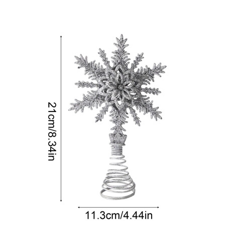 Christmas Star Tree Topper with Snowflake Projector Lights 2