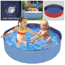 Foldable Pet Bath Pool 16 x 13 in Blue